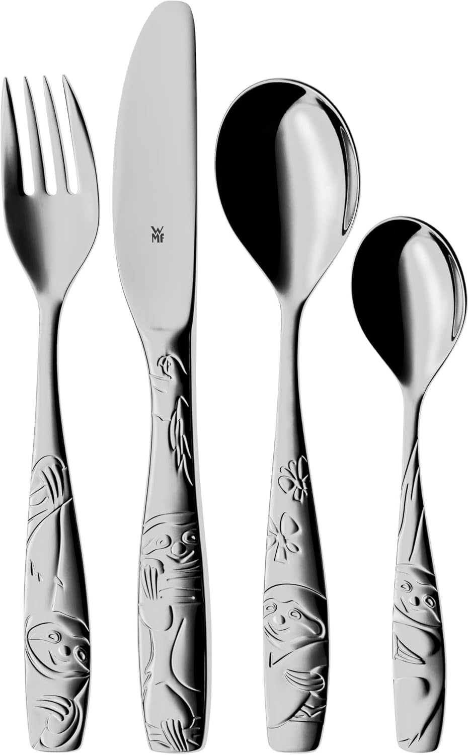 Children's cutlery set WMF Sloth 4 pieces, from 3 years, Cromargan polished, dishwasher safe Naty Shop