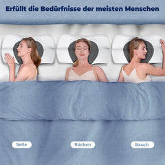 SAHEYER pernă ortopedică pernă de susținere a gâtului pernă pentru cap, pernă ergonomică pentru gât pernă pentru dormit lateral 60 X 40 X 13/11 cm pernă din spumă cu memorie pentru dormit lateral, spate și stomac Perne ortopedice cervicale Naty Shop