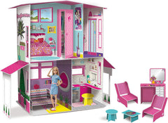 Lisciani - BARBIE Dollhouse - Barbie Dream Villa On Two Floors - 3D House To Build, Decorate And Design - Creative Craft And Construction Toy For Children 4 Years And Up Doll Houses Naty Shop Default Title