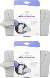 Ubbi on-the-Go wipes holder Gift for babies, gray Baby Wet Wipes Naty Shop