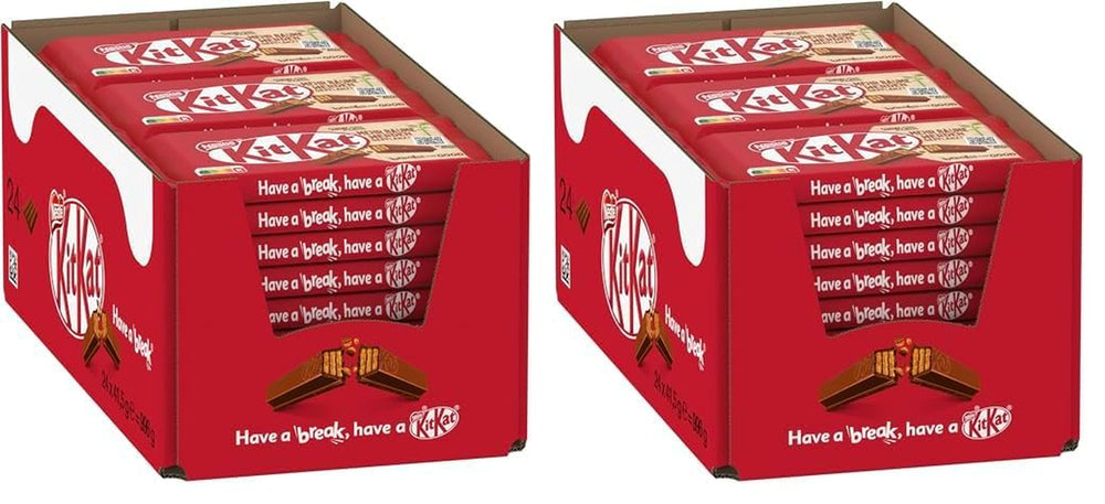 Batoane Nestlé Classic Chocolate, Batoane crocante cu ciocolată cu lapte și napolitană crocantă, pachet de 48 (24 x 41,5 g)