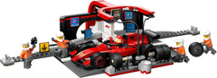 LEGO City F1 Pit Stop with Team and Ferrari Speedster - Formula 1 Pit Stop Set with 1 Race Driver and 4 Mechanical Minifigures - Racing Car Toy for Boys and Girls 6+ - 60443 Building Sets Beuche den LEGO-Store