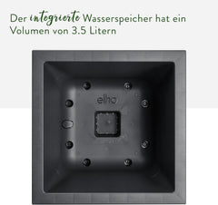 elho Vivo Next Square 30 - Cutie cu flori pentru interior și exterior - 100% plastic reciclat - L 29,5 x Î 29,5 cm - Negru/Negru viu