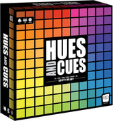 The OP | Hues and Cues multilingual board game in German for the whole family | Party game for 3-10 players | Animated color guessing game | Connect clues from 480 colored squares