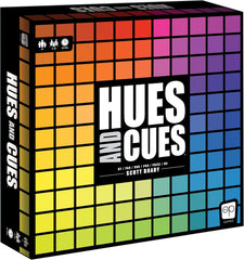 The OP | Hues and Cues multilingual board game in German for the whole family | Party game for 3-10 players | Animated color guessing game | Connect clues from 480 colored squares