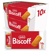 Lotus Biscoff | Biscuiți Caramelizați | Biscuiți Ambalați Individual în Pachet de 2 | Doar Ingrediente Naturale | Vegani | Fără Coloranți sau Arome Adăugate | 10x (14x2) | 2,17 kg