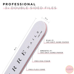 AIRRE 500 Unghii cu Gel Profesionale Èi 3 Pile cu Cutie - (10 MÄrimi) Unghii False SemilunÄ Franceze, Pentru Saloane Èi Uz AcasÄ, TÄiere, Pilire Èi Modelare, Gel UV/LED, OjÄ Èi Nail Art (Natural)