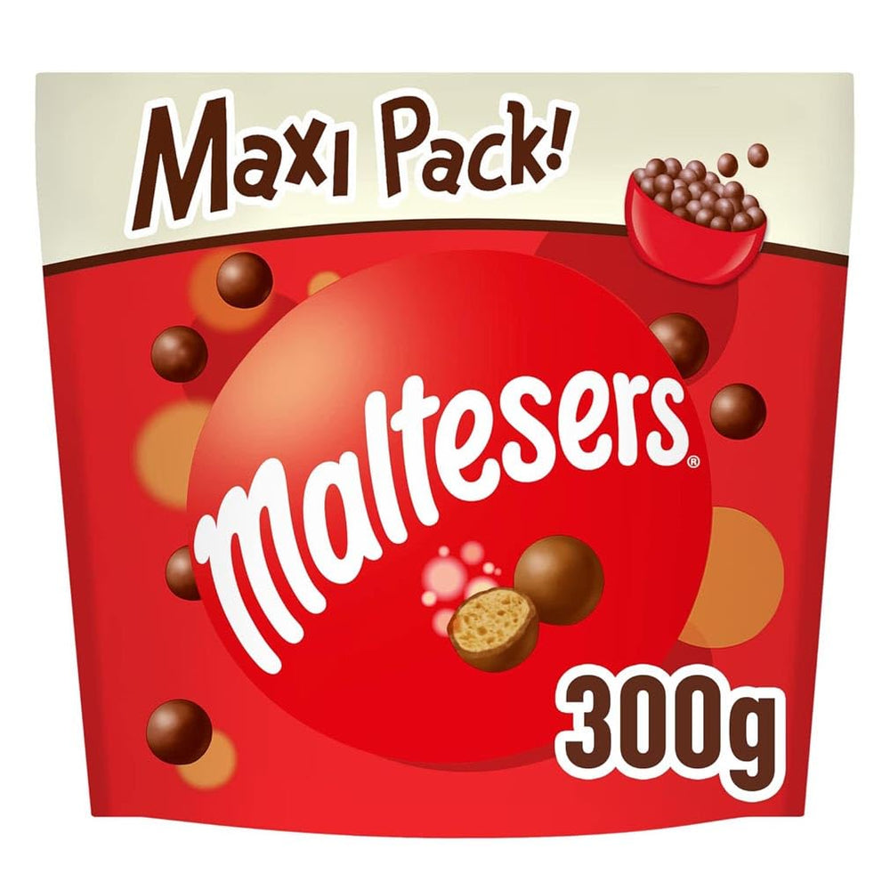 Maltesers, chocolate balls with a crunchy and light center, airy, chocolate snack, 1 pack (1 x 300g)