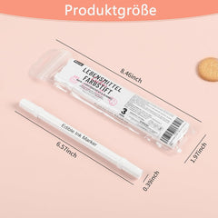 Set de 3 pixuri alimentare comestibile, albe, set de 3 cu vârf dublu, vegane, fără gluten, colorant alimentar fondant, albe pentru pictat și scris pe prăjituri etc.