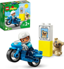 LEGO 10967 DUPLO Police Motorcycle, Police Toy for Toddlers from 2 Years Old, Ideal Toy for Baby Motor Skills, Toy Motorcycle Building Sets Besuche den LEGO-Store Single