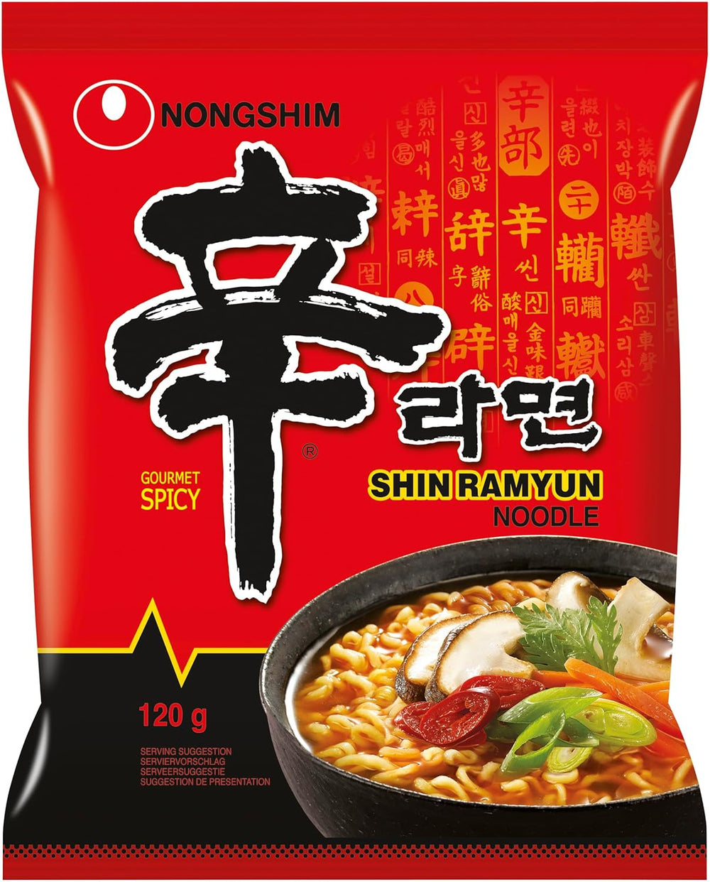 NONGSHIM - Shin Ramyun instant noodles - 6 x 120 gr - Multipack