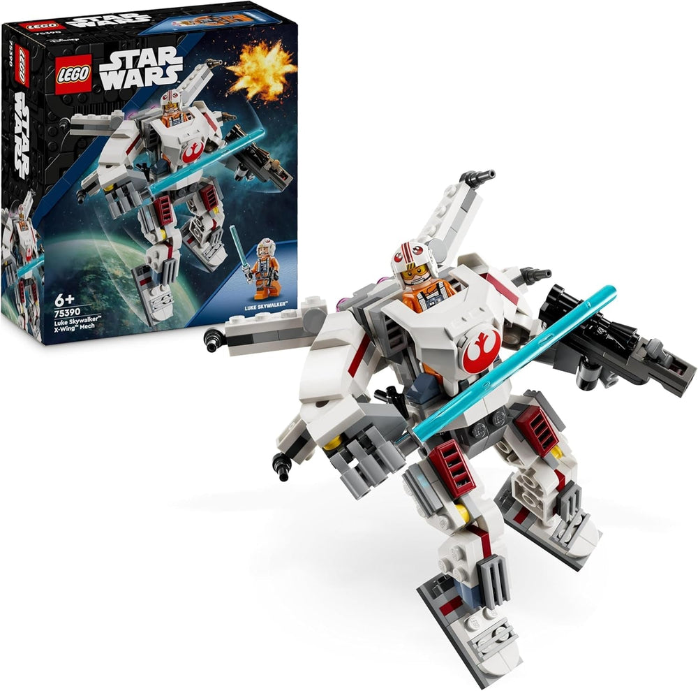 LEGO Star Wars Luke Skywalker's X-Wing Mech Collectible Toy Bricks Action Adventure Gift Idea for Creative Boys and Girls Ages 6+ 75390 Building Sets Besuche den LEGO-Store Default Title