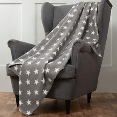 DREAMSCENE comfortable blanket fluffy blanket fleece blanket - living room blanket warm winter soft, sofa blanket, sofa blanket, cuddly blanket children, living room & cuddly blankets 120X150Cm, sofa throw blanket gray stars Beds and Blankets Besuche den DREAMSCENE-Store