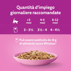 Hrană umedă pentru pisici Whiskas, Junior Classic, 13 x 4 x 85 g