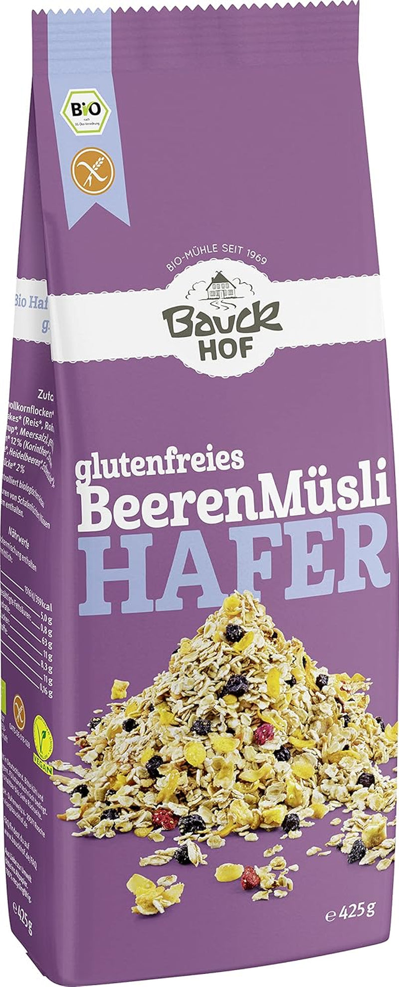 hof oat muesli with berries, gluten-free (425 g) - Bio