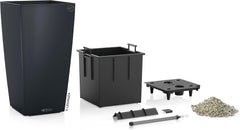 LECHUZA CUBICO Culoare 30 gri ardezie 13138, 29,5x29,5x56,5 cm