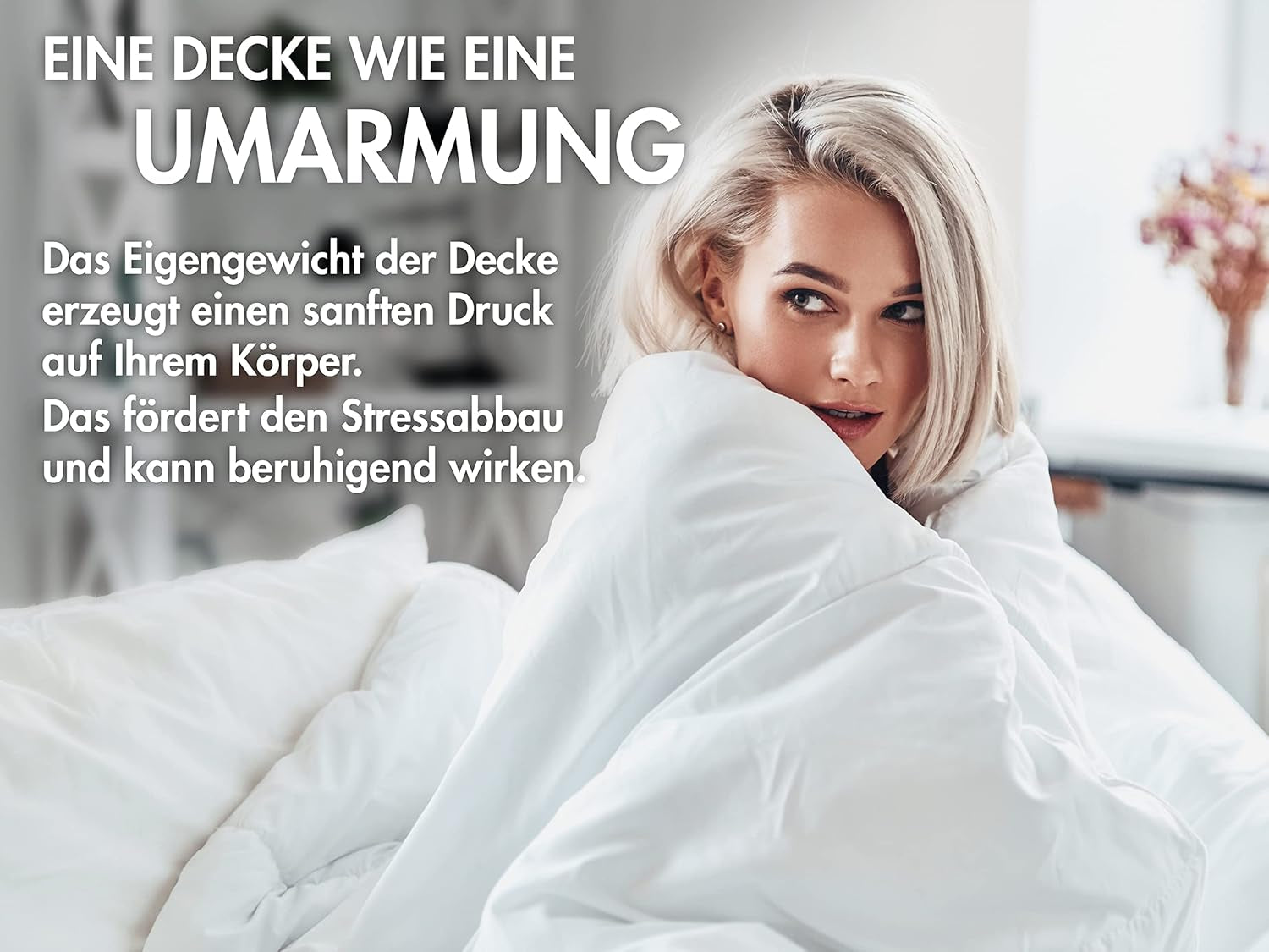 Traumnacht pătură de relaxare 135 X 200 Cm, 4 kg pătură ponderată pentru calmare și ameliorarea stresului, recomandată pentru adulți, certificată Oeko-Tex, produsă în conformitate cu standardele de calitate germane Plapumi si pilote Naty Shop
