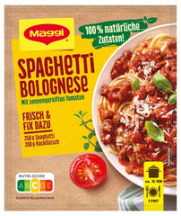 MAGGI Fix for Spaghetti Bolognese, Würzmischung, 100% natural ingredients, for 3 Portionen, 1er Pack (1 x 36g Packung)