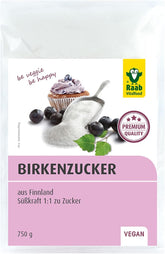 Raab Vitalfood Premium Birkenzucker, Xylit, Vegan, 1:1 Zucker-Alternative, Süßungsmittel, Zahnfreundlich, Vorratspack, 750 G Sweeteners Naty Shop Default Title