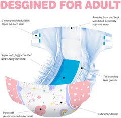 Landofgenie Adult Large Overnight Flap Diapers 2 Pack