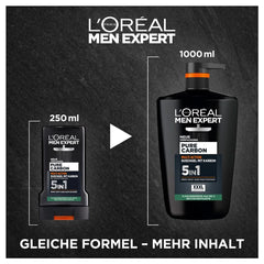 L'Oréal Men Expert XXXL 5In1 Shower gel and shampoo for men, 1 liter Naty Shop