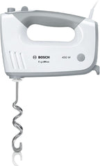 Bosch Hausgeräte Handrührer Ergomixx MFQ36440, 2 Rührbesen, 2 Edelstahl-Nethaken, Pürierstab, Becher, Spülmaschinengeeignet, 5 Stufen plus Turbostufe, 450 W, Weiß Kitchen Naty Shop
