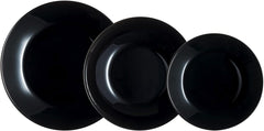 Arcopal Zelie Black Glasgeschirr-Set, 12-Teilig, 4-Sitzer, Schwarz Dinnerware sets Naty Shop Default Title