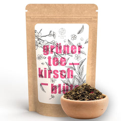 Alpaca Tea | Cireșe | Amestec de ceaiuri aromatizate cu fructe | Vrac | (100 g, cireșe din Pădurea Neagră)