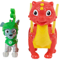 PAW PATROL, Rescue Knights Rocky și Dragon Flame set de figurine de acțiune, jucărie potrivită pentru copii cu vârsta de peste 3 ani Action figures Naty Shop