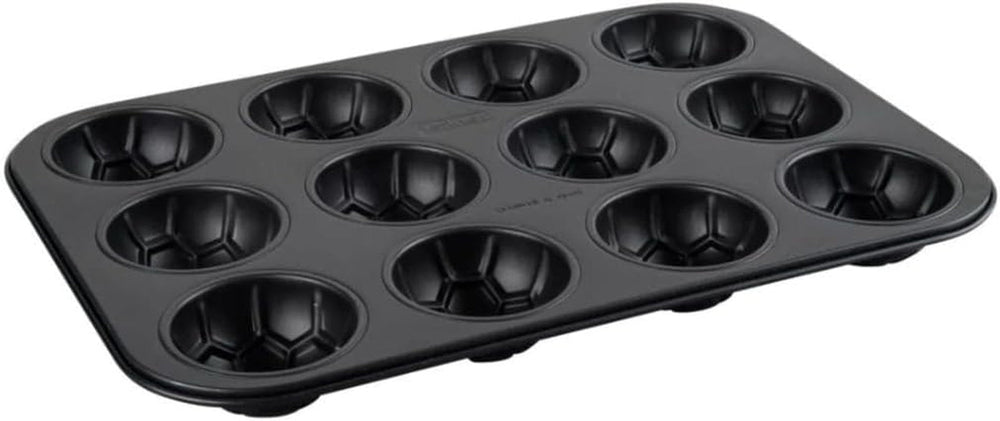 Zenker 12Er Muffinform – Muffinbackblech Für Muffins Und Cupcakes Aus Der Serie Soccer Baking– Hitzebeständiges 12Er Muffinblech Mit Antihaftbeschichtung, Schwarz Molds and trays for baking Naty Shop