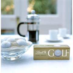 Lindt Schokolade - Golfballs | 110 G| Drei Golfbälle Aus Lindt Vollmilch-Schokolade Mit Nougatcremefüllung Und Waffelstückchen | Pralinengeschenk | Gift For Golfer | Schokoladengeschenk Naty Shop