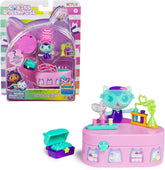 DREAMWORKS CASA DE PĂPUSI GABBY - Pachet de mobilier Bobble Kitty de Meerkätzchen, Figurină Pisică cu mobilier și accesorii pentru casă de păpuși, Vârste 3+