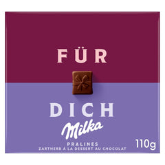 Praline Milka For You – Alpine milk chocolate with fine cocoa cream filling – 10 x 110g