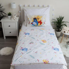 Lenjerie de pat pentru copii, ursuletul Winnie si prietenii sai, 100% bumbac Lenjerie de pat - copii Naty Shop