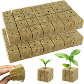 Rockwool seedling cubes, 56 pieces, 4x4x4cm. Eco-friendly and well-aerated for soilless cultivation of seedlings, cuttings and clones.