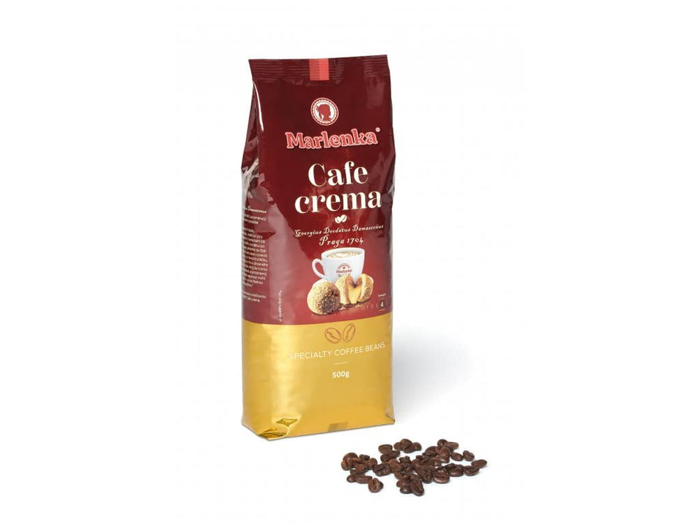 MARLENKA® Cafe crema | Espresso Bohnen | schokoladiges & nussiges Aroma | Geröstete Kaffeebohnen | Kaffeebohnen Vollautomat | Bohnenkaffee ganze Bohnen | Coffee Beans | Kaffee ganze Bohnen (500g)
