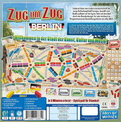 Days of Wonder, Ticket to Ride: Berlin, family game, board game, 2-4 players, ages 8+, 10-15 minutes, German