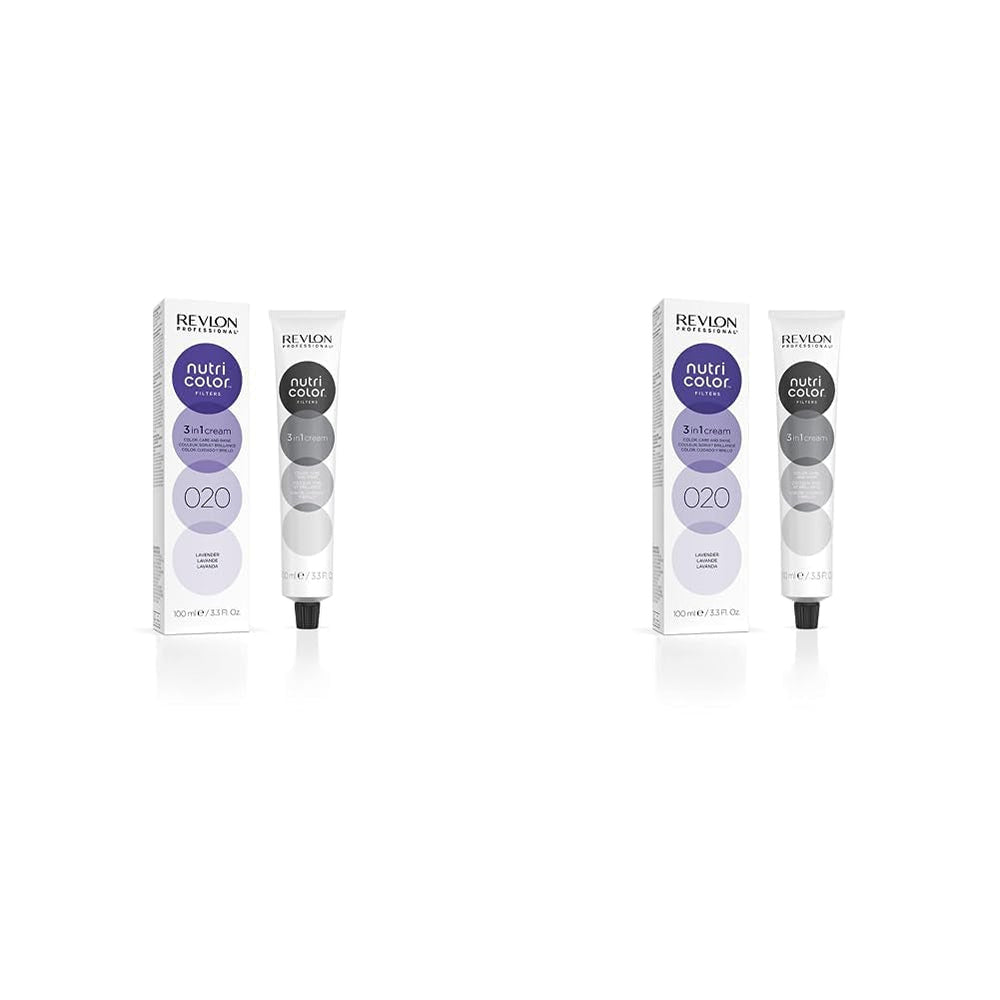 Nutri Color FILTERS - FASHION FILTERS 020 Lavender, 100 ml, mască nutritivă pentru culoare cu INSTA-PIC-TECHNOLOGY™, mască de nuanțare pentru rezultate captivante ale culorii și nuanțe intense ale părului (pachet de 2) Masca de par Naty Shop Titlu implicit