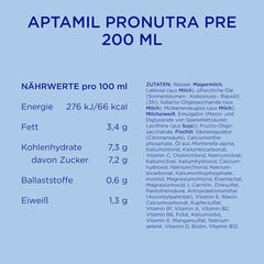 Aptamil Pronutra Pre - Infant formula from birth - With vegetable oils, without palm oil - 6 x 4 x 200 ml (4800 ml)