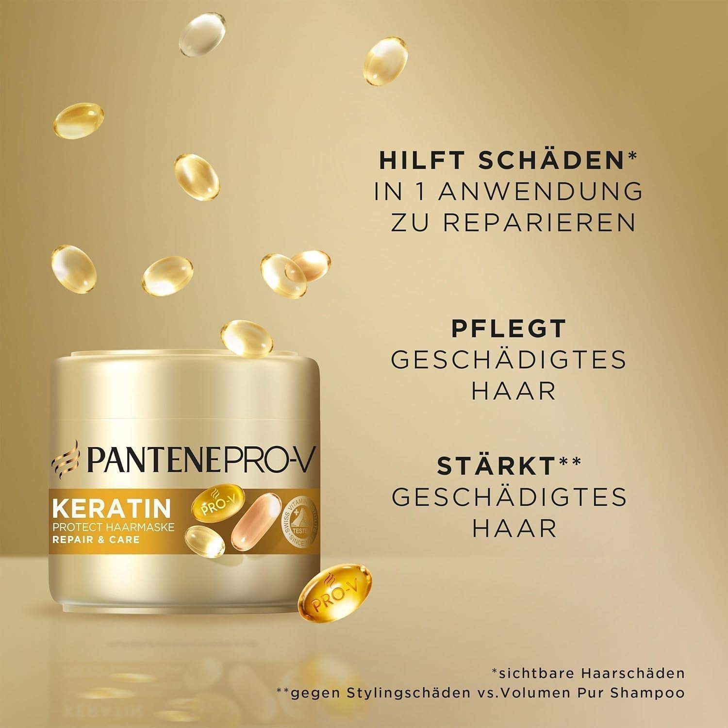 Pantene Pro-V Repair & Care Keratin Protect Hair Mask 500ml pentru păr uscat și deteriorat Ajută la repararea a 6 luni de deteriorare în doar 1 aplicare, cu Formula Pro-V și Active Nutri-Plex Masca de par Naty Shop