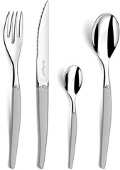 Lou Laguiole JET, Cutlery Set, Dishwasher Safe, With Microserrated Blade, Satin Stainless Steel Naty Shop
