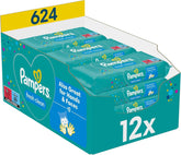 Pampers Fresh Clean wet wipes, 624 wet wipes, light fragrance, also suitable for hands and face Baby Wet Wipes Naty Shop