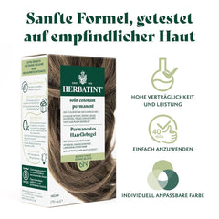 Gel pentru vopsirea permanentă a părului 6N blond închis - 170 ml I Fără amoniac, acoperire 100% a părului gri I Testat pe piele sensibilă, cu 8 extracte de plante Vopsea pentru par Naty Shop