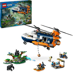 LEGO City Jungle Explorer Helicopter, Adventure Playset for Kids 8+, Christmas or Birthday Gift for Kids, 5 Minifigures and 3 Gorillas 60437 Building Sets Besuche den LEGO-Store Default Title
