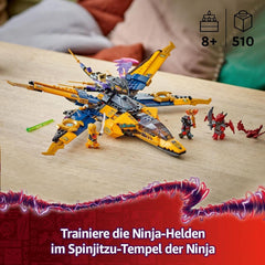 Ras and Arin's LEGO NINJAGO Super Storm Flyer - Toy with drone, shooters, blades and motors - Incl. 3 Ninja Role-Playing Minifigures - Building Set for Boys and Girls from 8 Years 71833 Building Sets Besuche den LEGO-Store