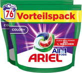 Detergent Ariel PODS All-In-1, 76 washes, color detergent, bright cleaning Laundry Detergents Naty Shop 76 capsules New Model