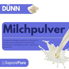 SaporePuro skummjölk 1 kg - Glutenfri med hög löslighet