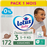 Lotus Baby, Douceur Naturelle, diapers, various sizes Mother and Child Naty Shop 3 (172 pcs)