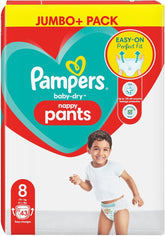 Pampers Baby-Dry diapers, size 8, 43 diapers, from 19 kg, Jumbo+ pack