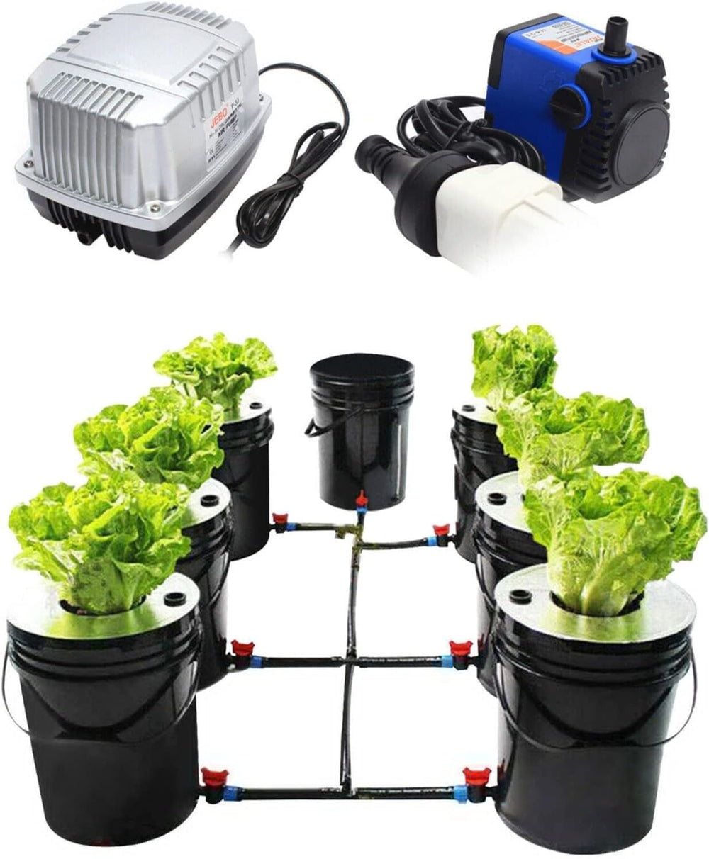 Hydroponic System DWC 5 Gallon Hydroponic Grow System Kit 20L x 7 Bucket Indoor Hydroponic Grow System Multi Barrel Hydroponic Machine Drip Irrigation System